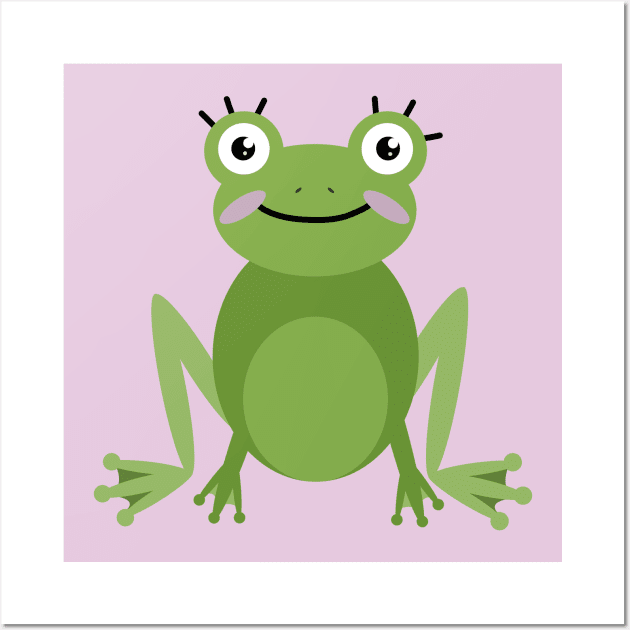 Green girl frog Wall Art by deadblackpony